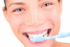 Toothbrushing woman